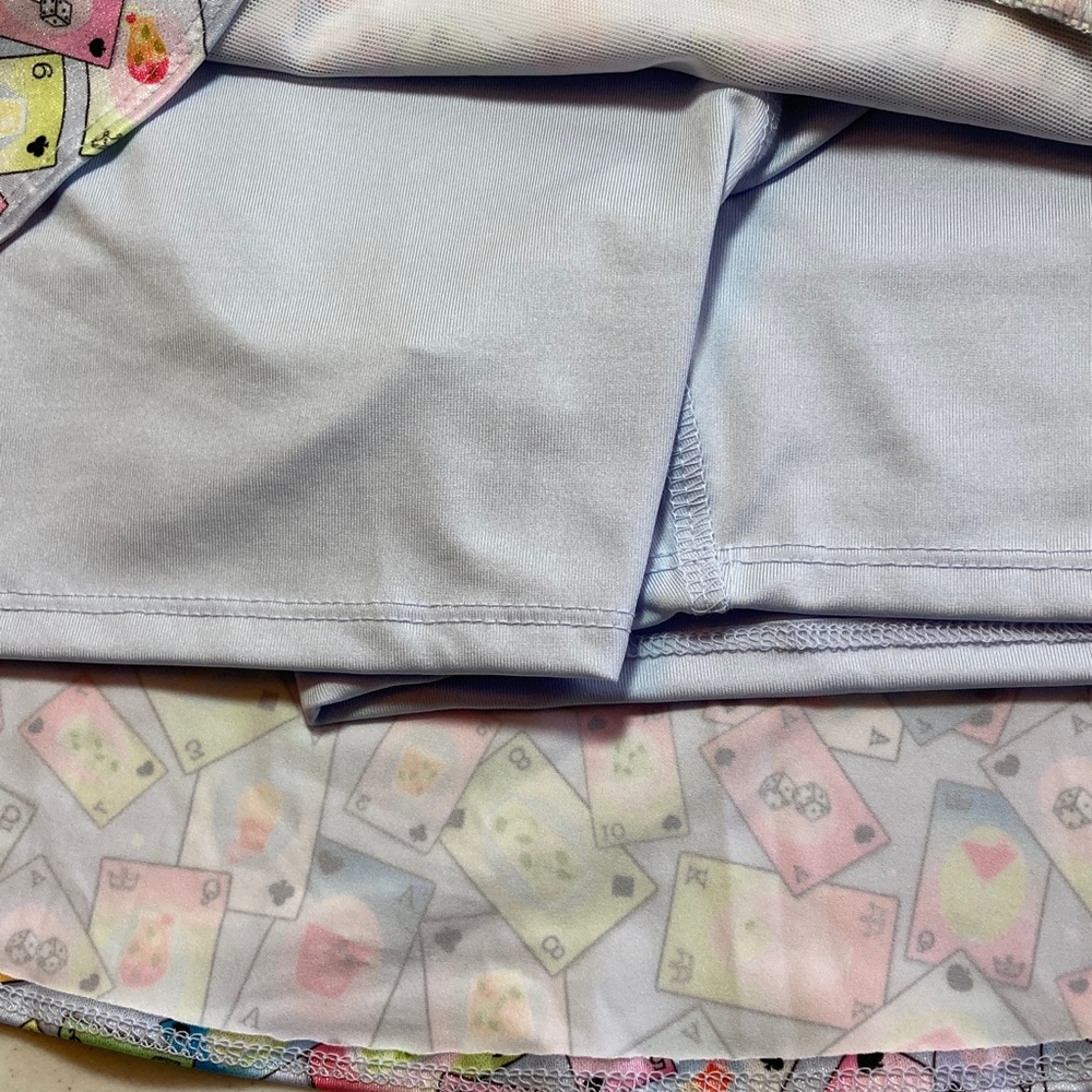 Lucky in Love Pastel Tiered Athletic Skort - Picture 4 of 6